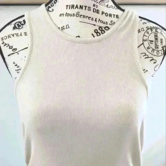 WAYF | Women's Light Beige Sleeveless Adjustable Side Ruching Mini Dress - Picture 2 of 4